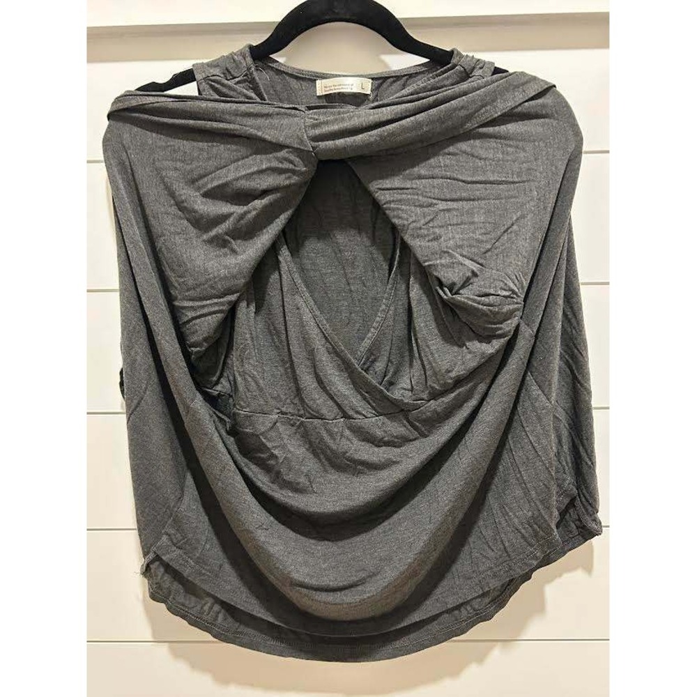 Maternity Nursing Tank Top Charcoal Gray Breastfeeding Sleeveless Shirt Large - Picture 7 of 8